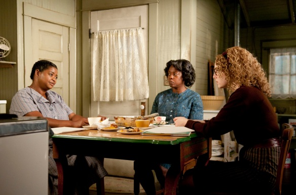 Emma Stone, Octavia Spencer, and Viola Davis in "The Help"